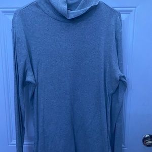 Gray Rib lined Turtle Neck